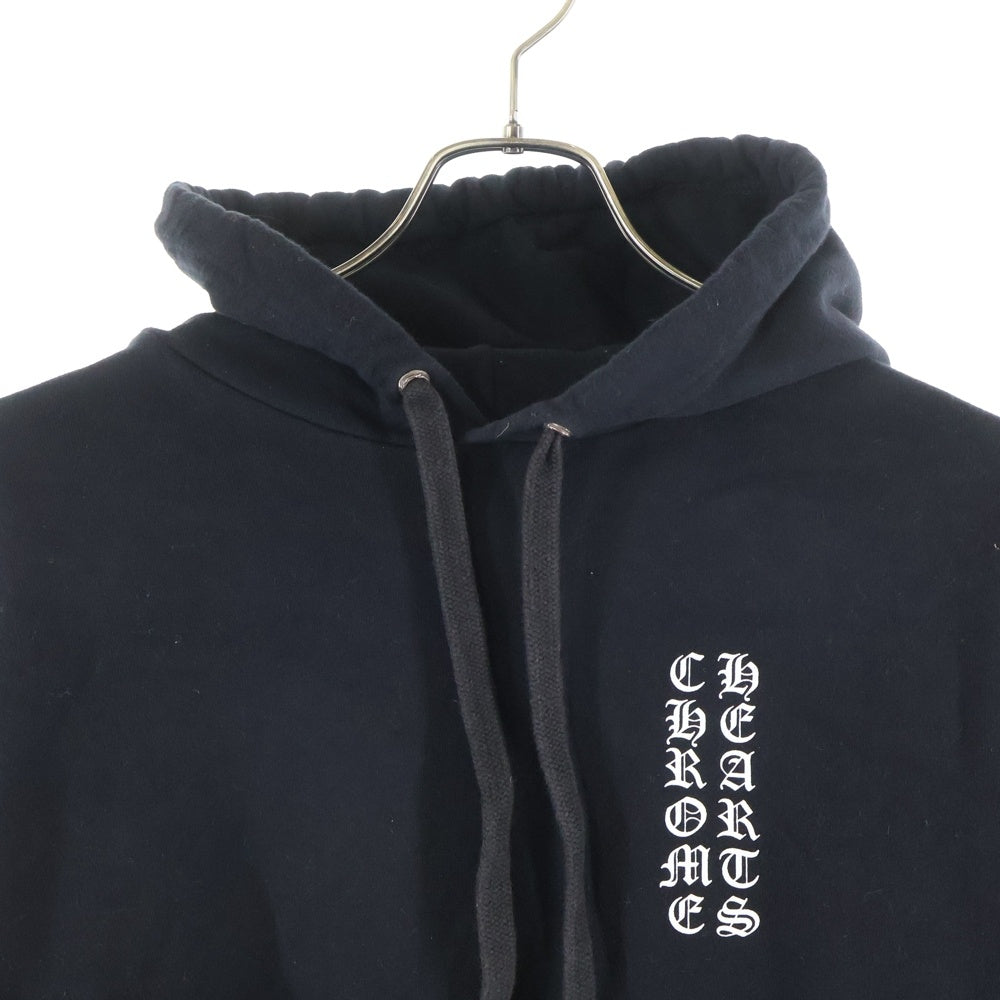 CHROME HEARTS(クロムハーツ) SWTSHRT PLVR ファイヤーパターン プルオーバースウェットパーカー フーディ ブラック