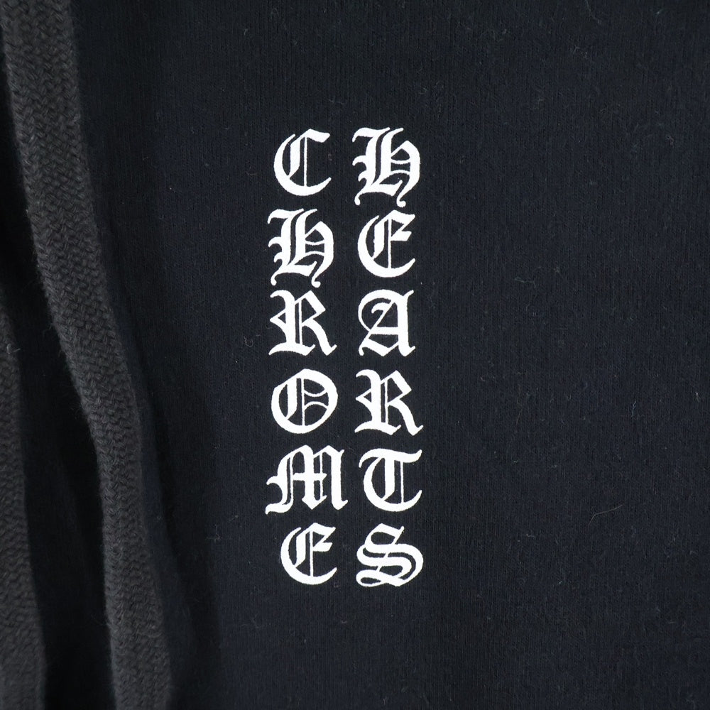CHROME HEARTS(クロムハーツ) SWTSHRT PLVR ファイヤーパターン プルオーバースウェットパーカー フーディ ブラック