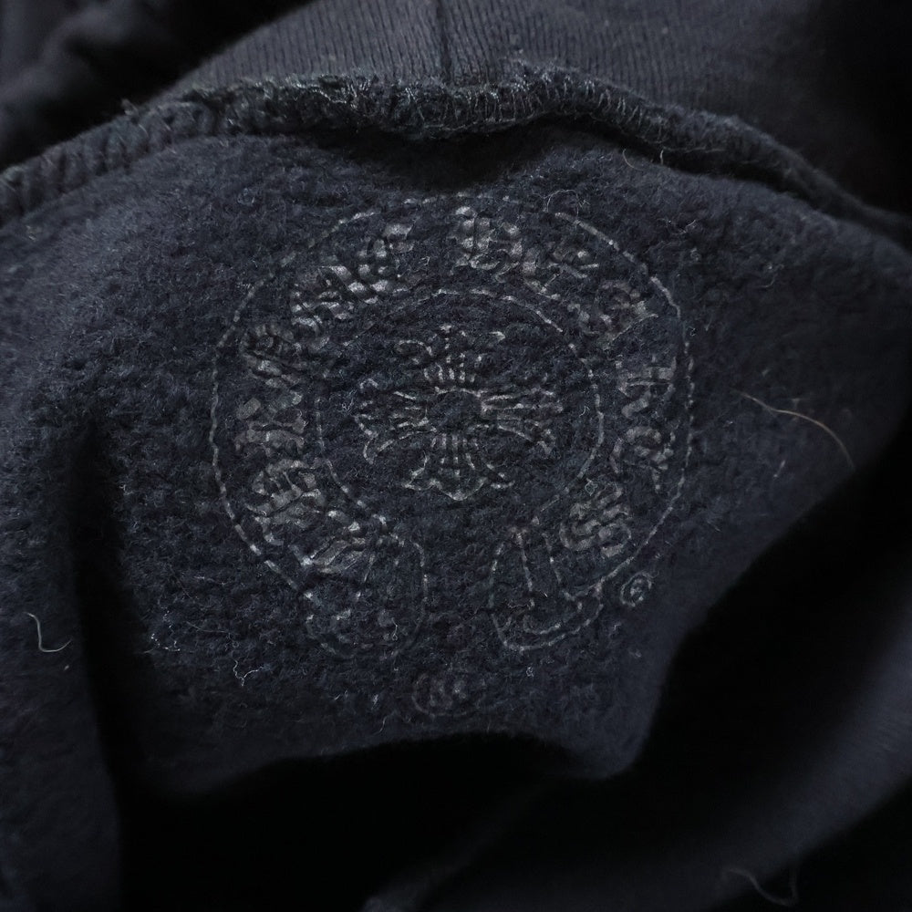 CHROME HEARTS(クロムハーツ) SWTSHRT PLVR ファイヤーパターン プルオーバースウェットパーカー フーディ ブラック