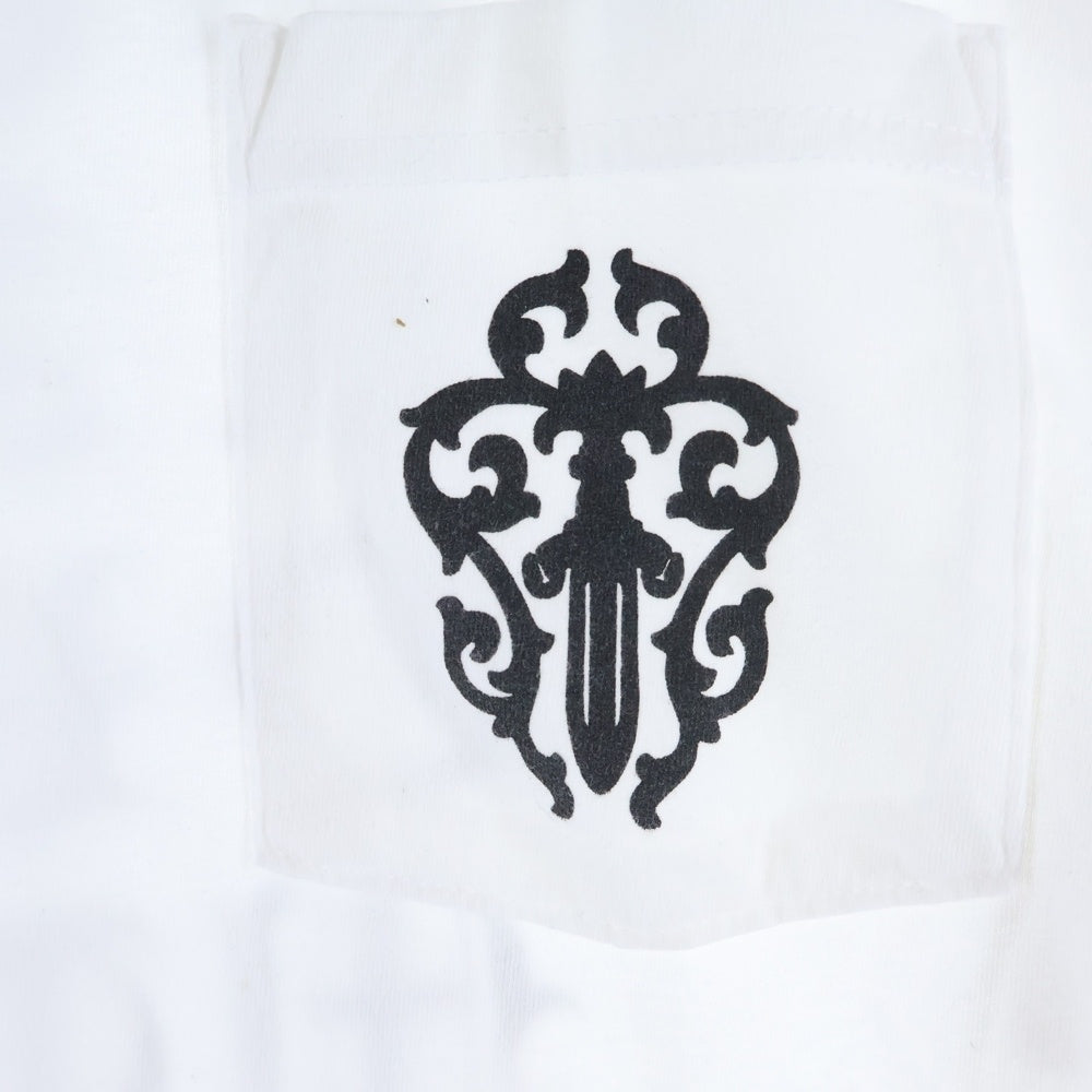 CHROME HEARTS(クロムハーツ) Vine Dagger ヴァインダガープリント 半袖Tシャツ カットソー ホワイト