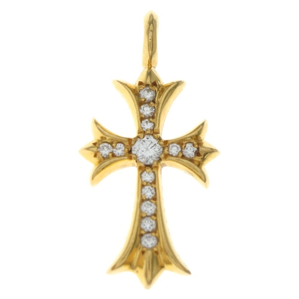 CHROME HEARTS(クロムハーツ) 22K TNY CRSF P/DIA タイニーファットクロス PAVEダイヤ ペンダントトップ ゴールド BCA033 レディース