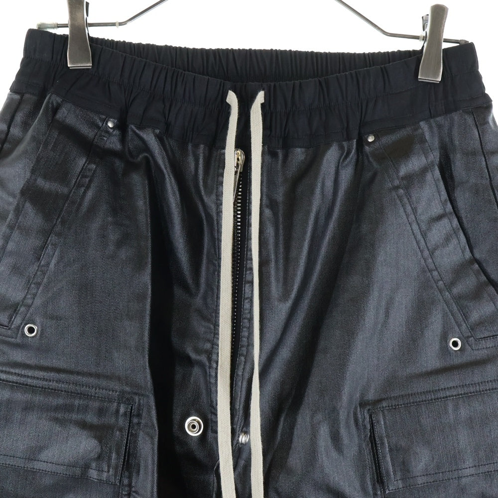 Rick Owens(リックオウエンス) 24AW CARGOBELAS カーゴベラ コーティングブラック デニムパンツ RU02D6339-SCT