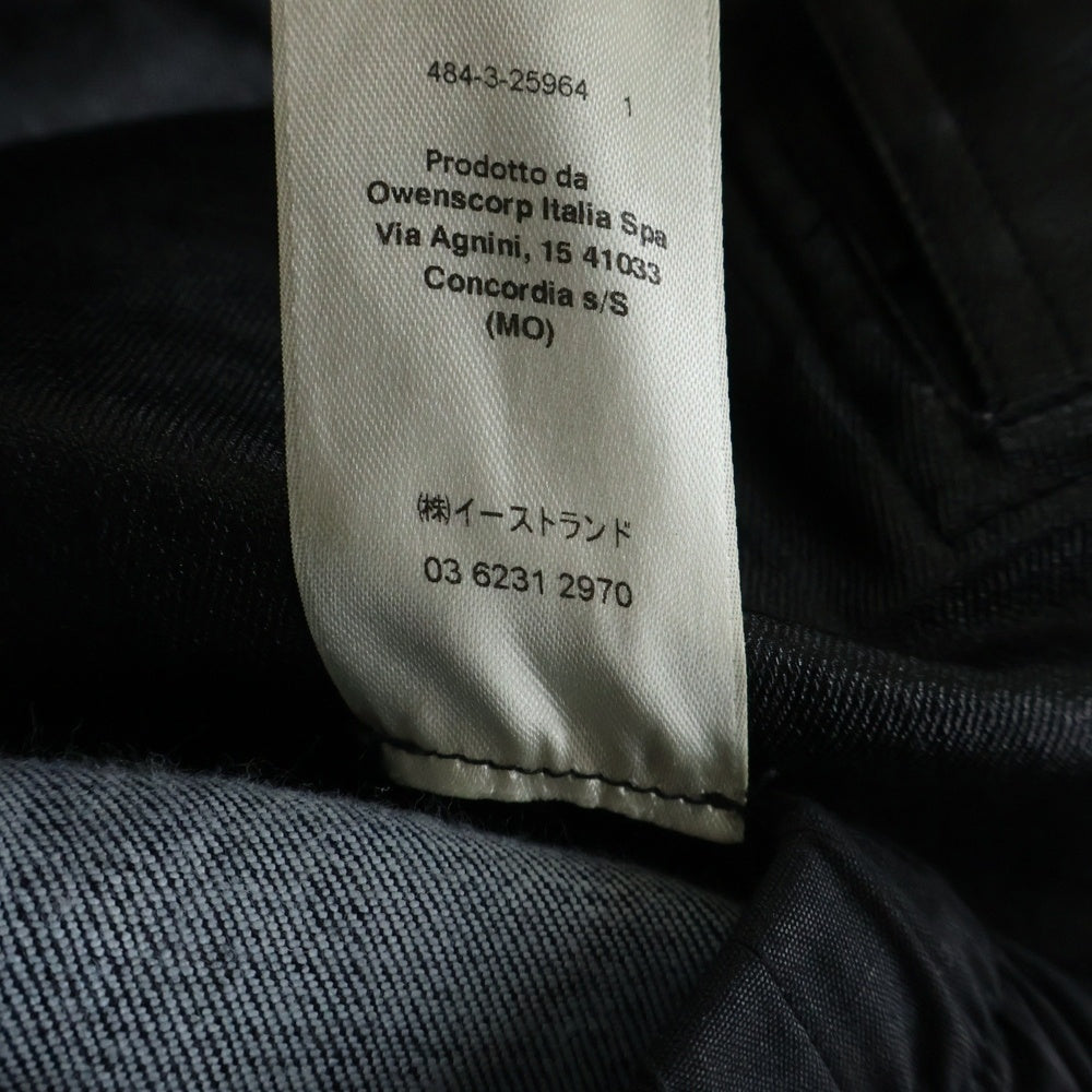 Rick Owens(リックオウエンス) 24AW CARGOBELAS カーゴベラ コーティングブラック デニムパンツ RU02D6339-SCT