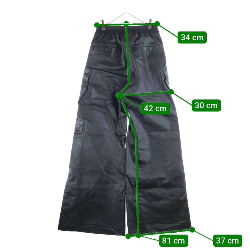 Rick Owens(リックオウエンス) 24AW CARGOBELAS カーゴベラ コーティングブラック デニムパンツ RU02D6339-SCT