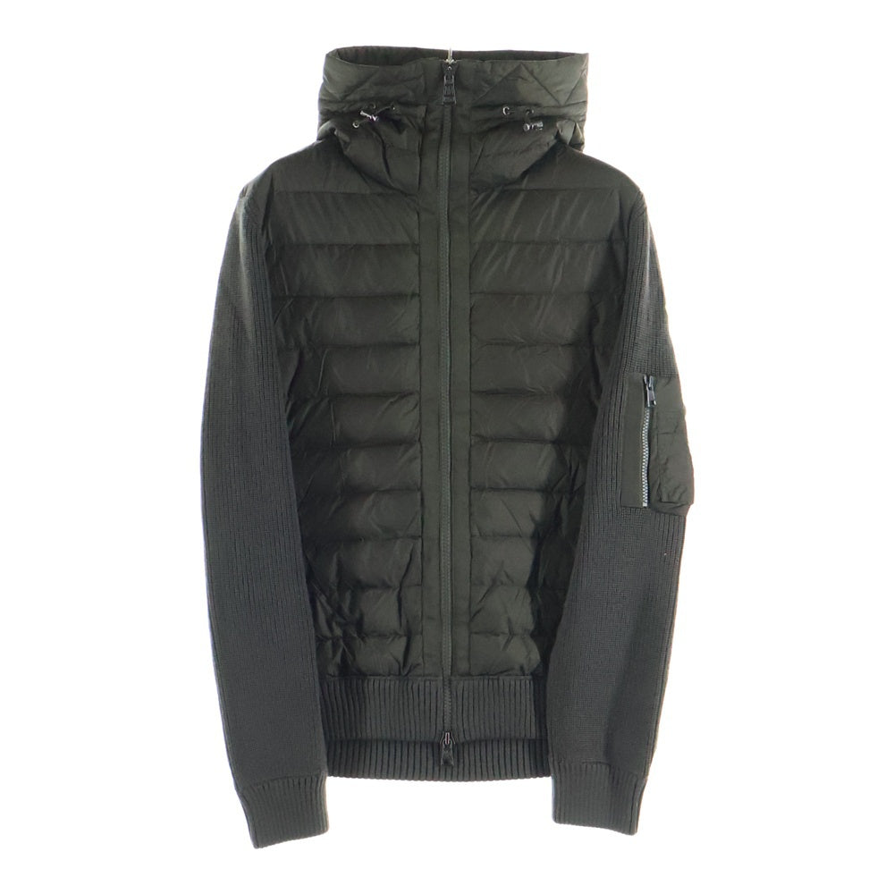 MONCLER(モンクレール) 2021AW CARDIGAN TRICOT ニット切替ダウンジャケット カーキ レディース