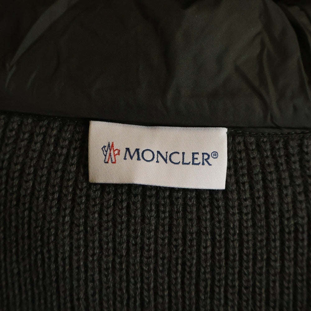 MONCLER(モンクレール) 2021AW CARDIGAN TRICOT ニット切替ダウンジャケット カーキ レディース