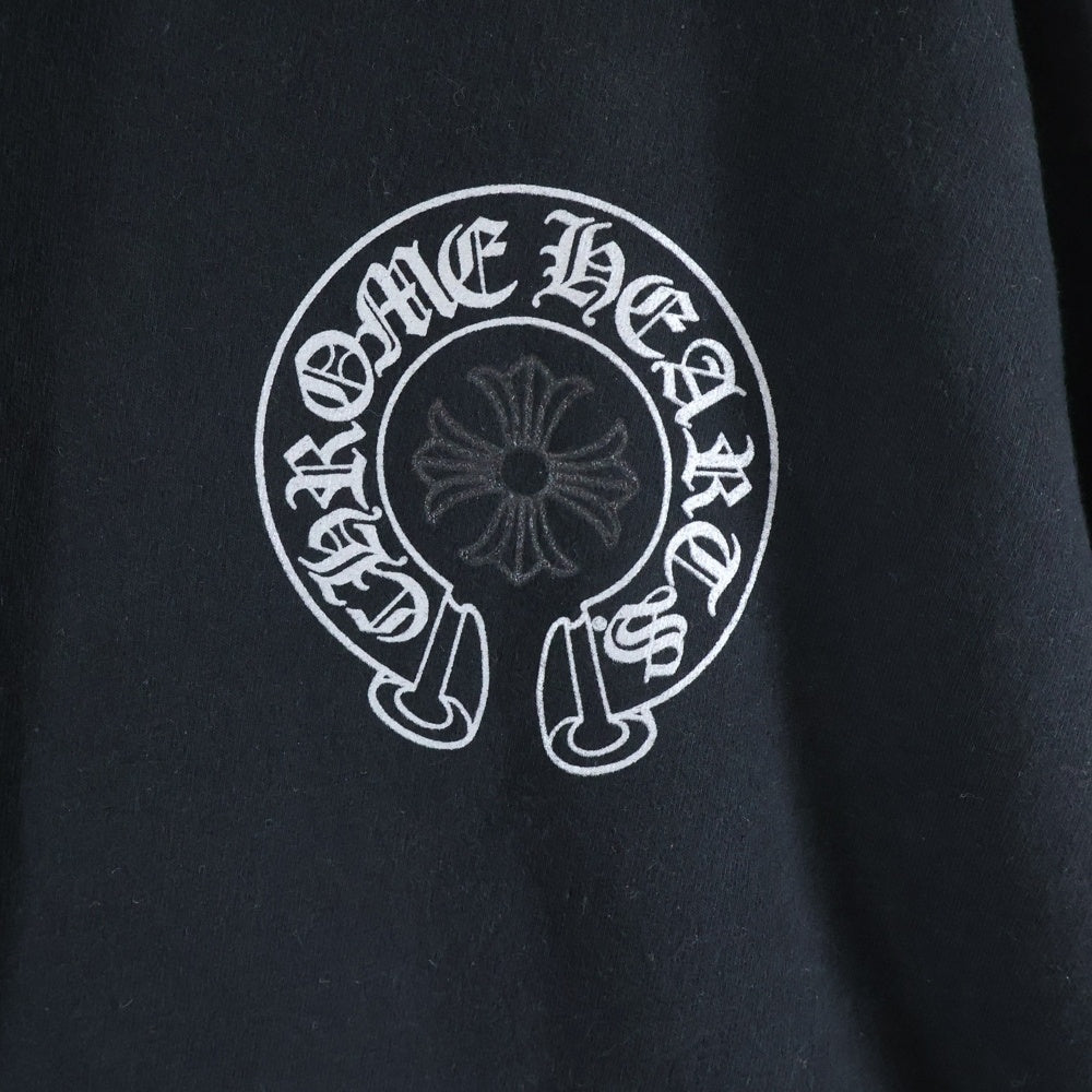 CHROME HEARTS(クロムハーツ) SWTSHRT PLVR LTD プルオーバーパーカー ラスベガス限定ホースシュープリントパーカー ブラック