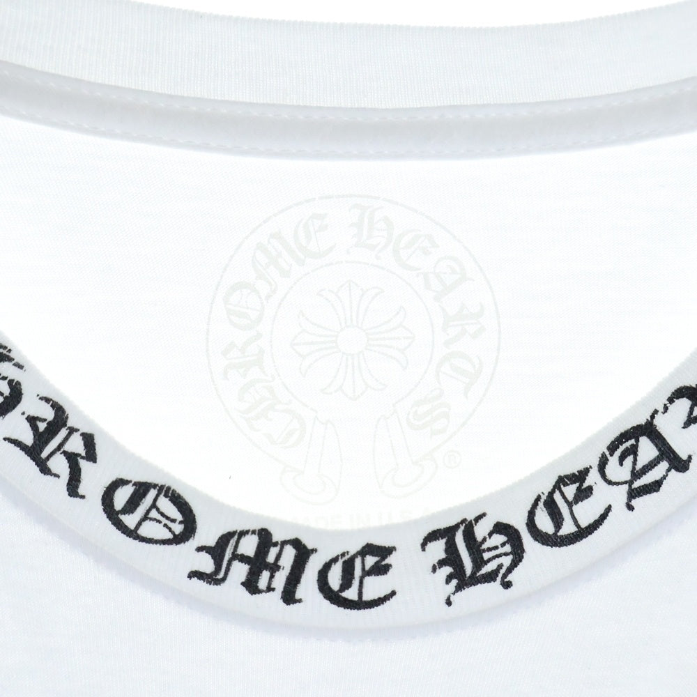 CHROME HEARTS(クロムハーツ) Neck Logo L/S TEE ネックロゴ ロングスリーブ長袖Tシャツ ホワイト