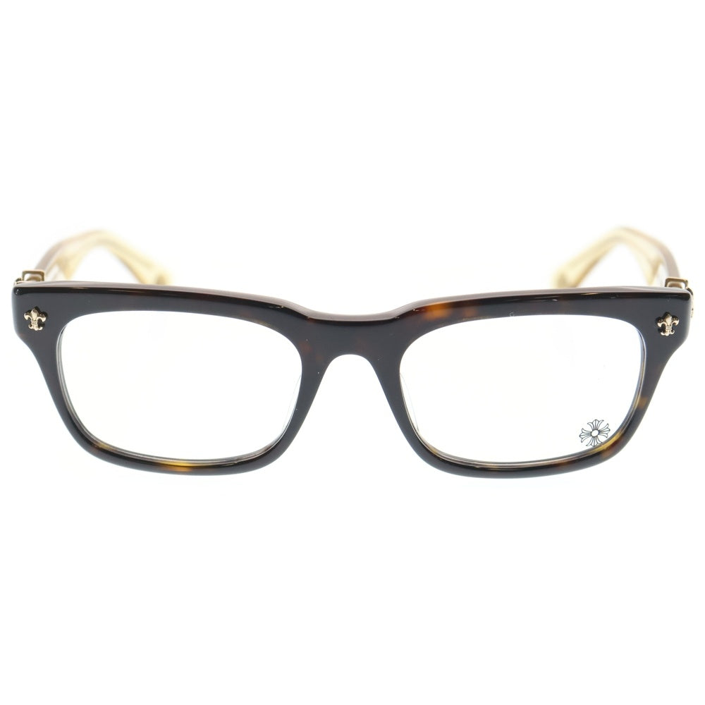 CHROME HEARTS(クロムハーツ) GITTIN ANY?-A BSフレアテンプルウェリントンサングラス 眼鏡 アイウェア ブラウン/クリア