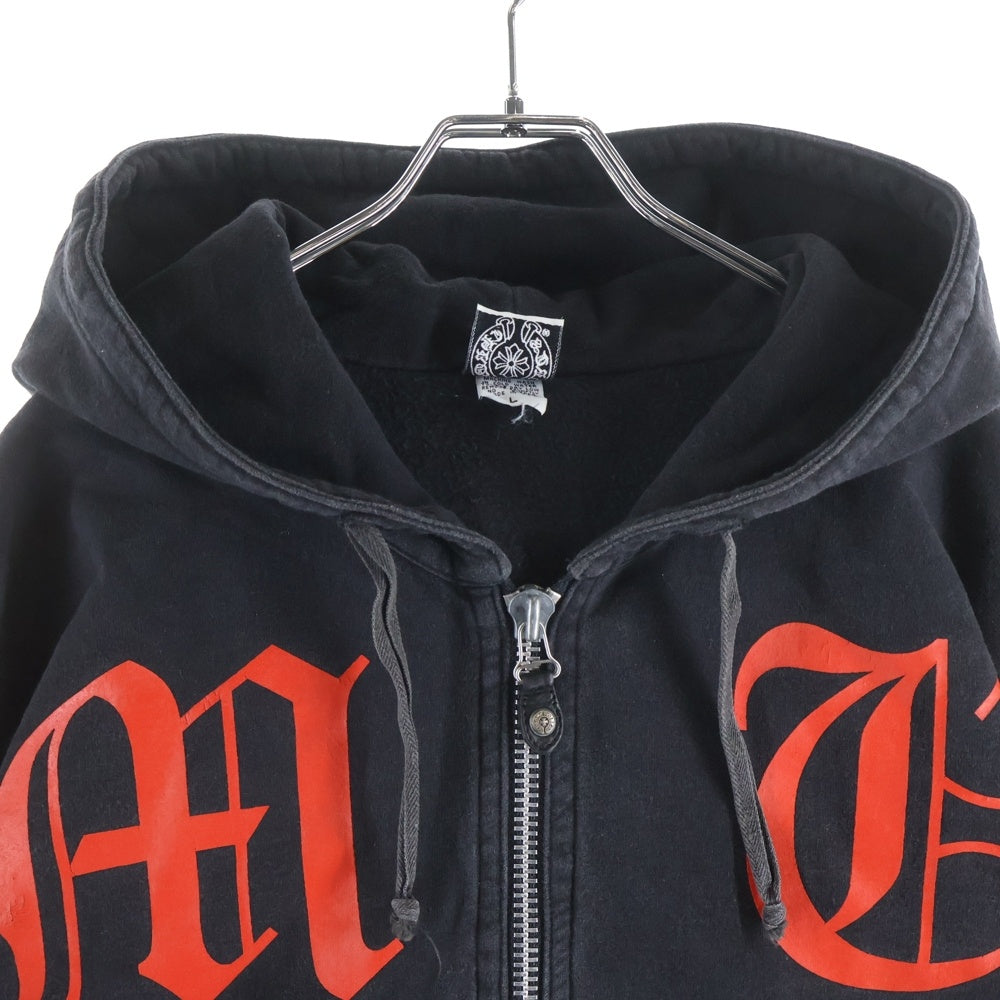 CHROME HEARTS(クロムハーツ) ×KYOSUKE HIMURO Arch Logo Zip Up Hoodie 氷室 京介 アーチロゴ ジップアップフーディ ブラック