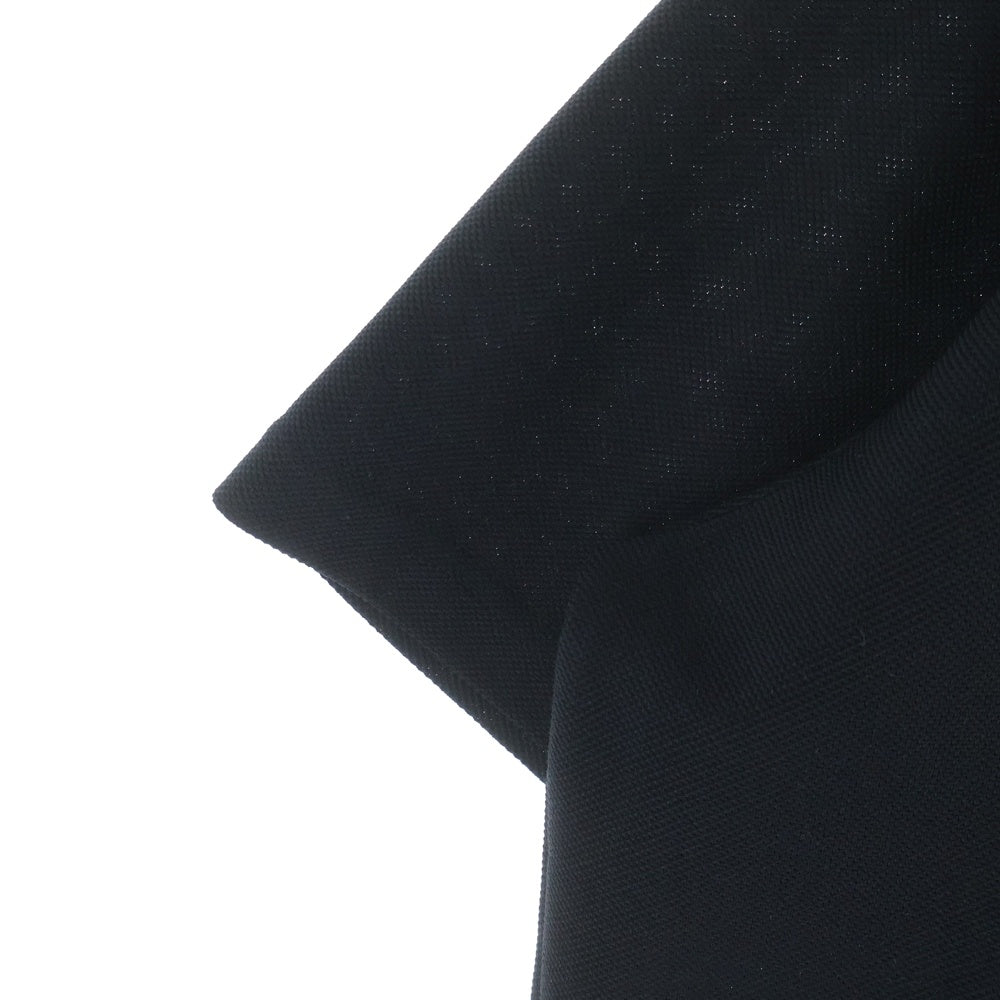 GOD SELECTION XXX(ゴッドセレクショントリプルエックス) ラバーロゴ パイル地 半袖ポロシャツ ブラック