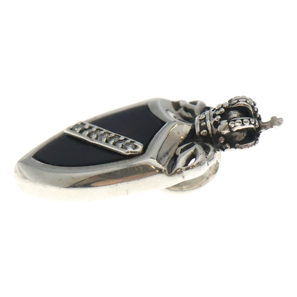 Justin Davis(ジャスティンデイヴィス) CROWN SHIELD クラウンシールド ペンダントトップ シルバー/ブラック