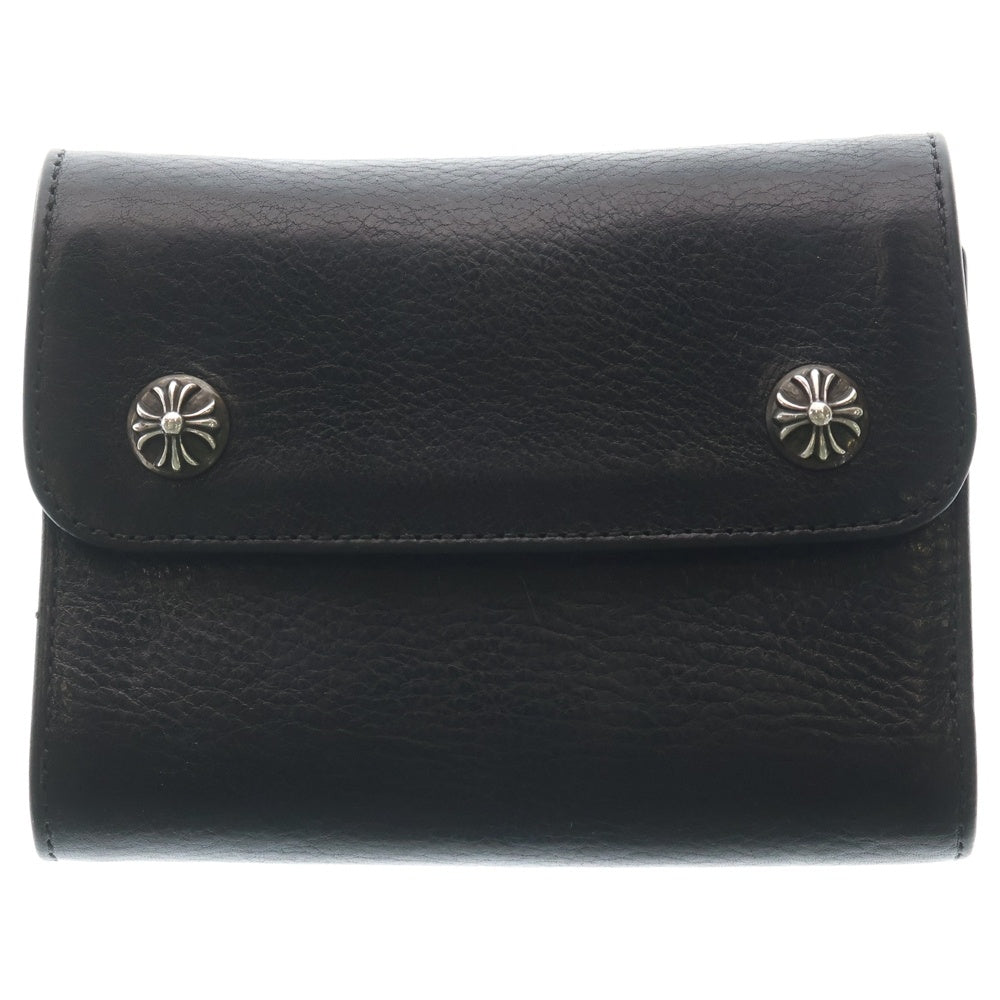 CHROME HEARTS(クロムハーツ) WAVE MINI ウェーブミニ レザーウォレット 財布 ブラック
