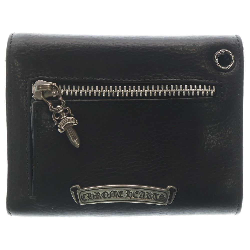 CHROME HEARTS(クロムハーツ) WAVE MINI ウェーブミニ レザーウォレット 財布 ブラック