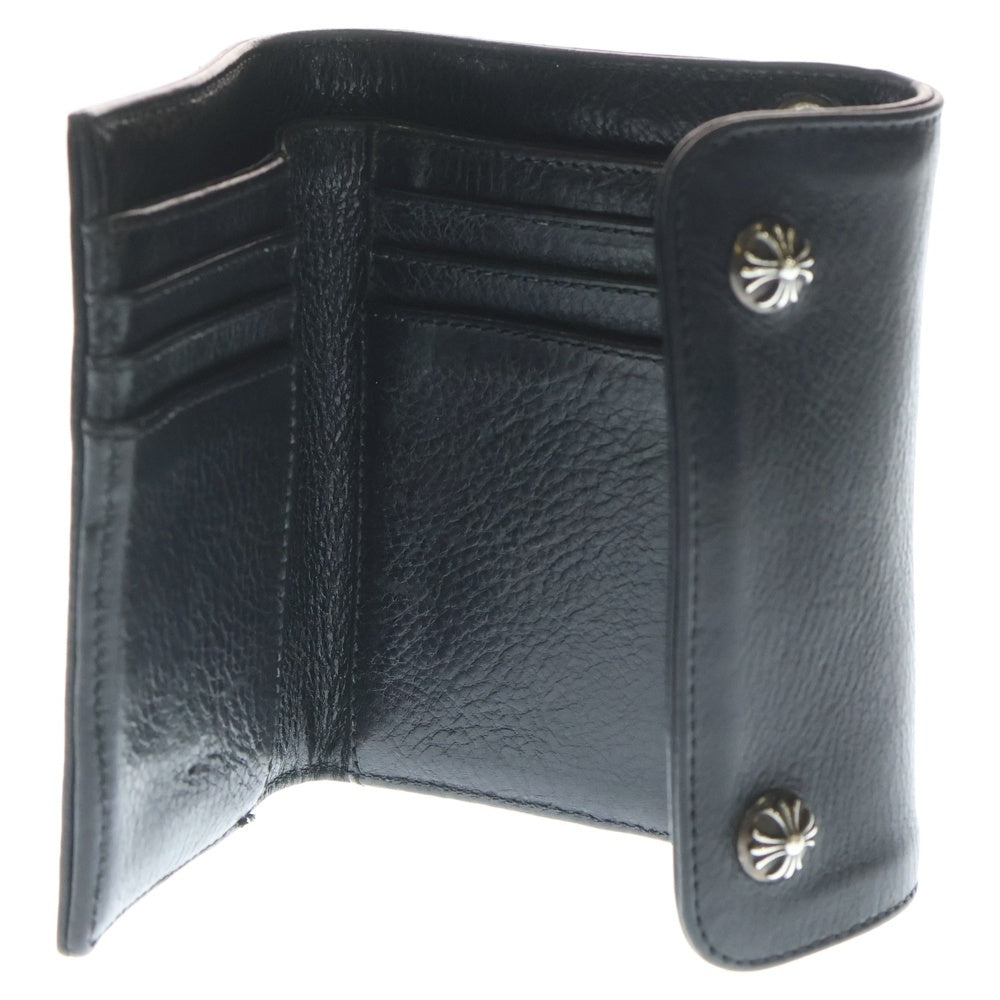 CHROME HEARTS(クロムハーツ) WAVE MINI ウェーブミニ レザーウォレット 財布 ブラック