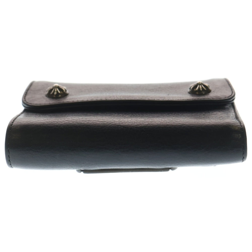 CHROME HEARTS(クロムハーツ) WAVE MINI ウェーブミニ レザーウォレット 財布 ブラック