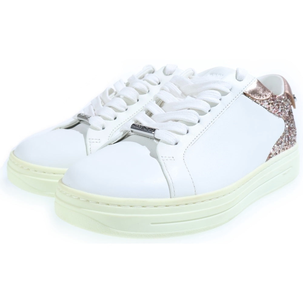 JIMMY CHOO(ジミーチュウ) ROME F-CGX スパンコール ローカットスニーカー ホワイト/ローズピンク レディース