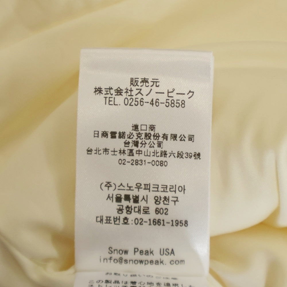 snow peak(スノーピーク) Flexible Insulated Cardigan フレキシブルインサレーション カーディガン アイボリー SW-18AU010