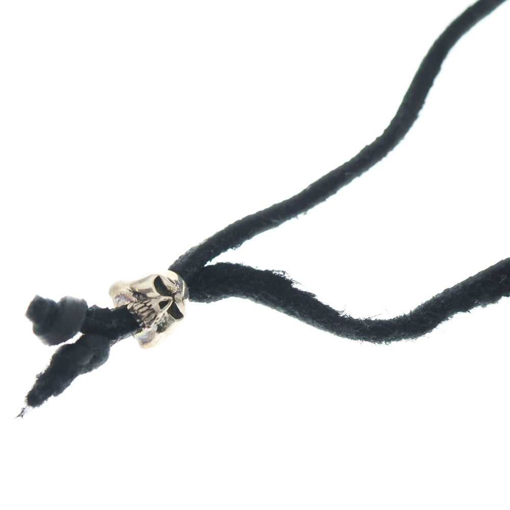 THIRTEEN DESIGNS(サーティーンデザインズ) スカルモチーフ レザーネックレス シルバー