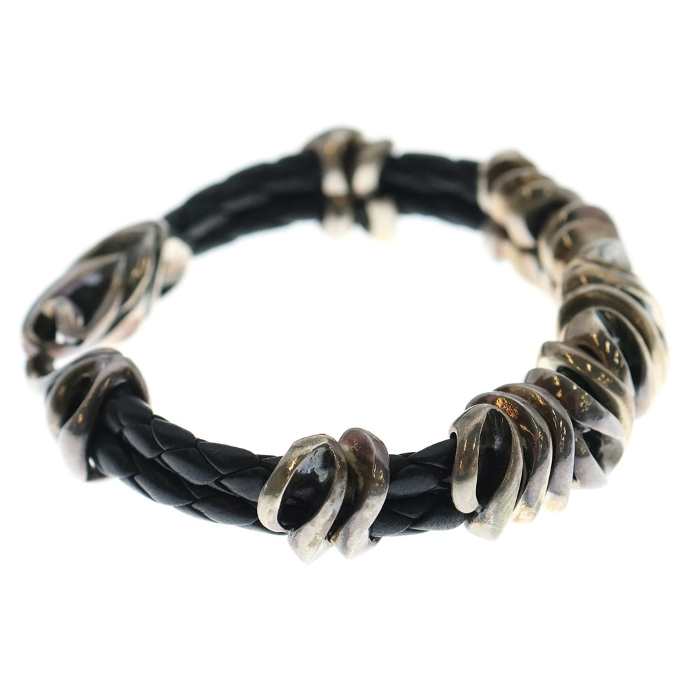 GIGOR(ジゴロウ) レザーブレスレット シルバー