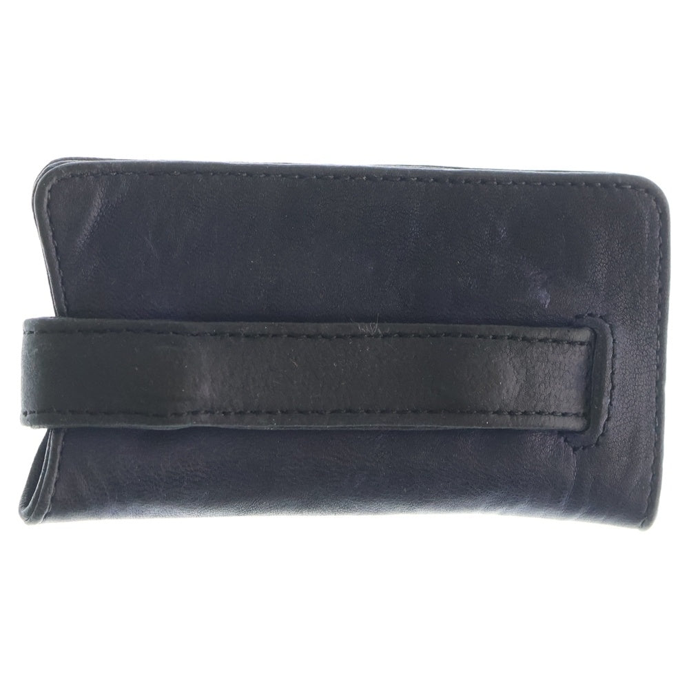 CHROME HEARTS(クロムハーツ) KEY CASE キーケース クロスボールボタン レザーキーケース ブラック