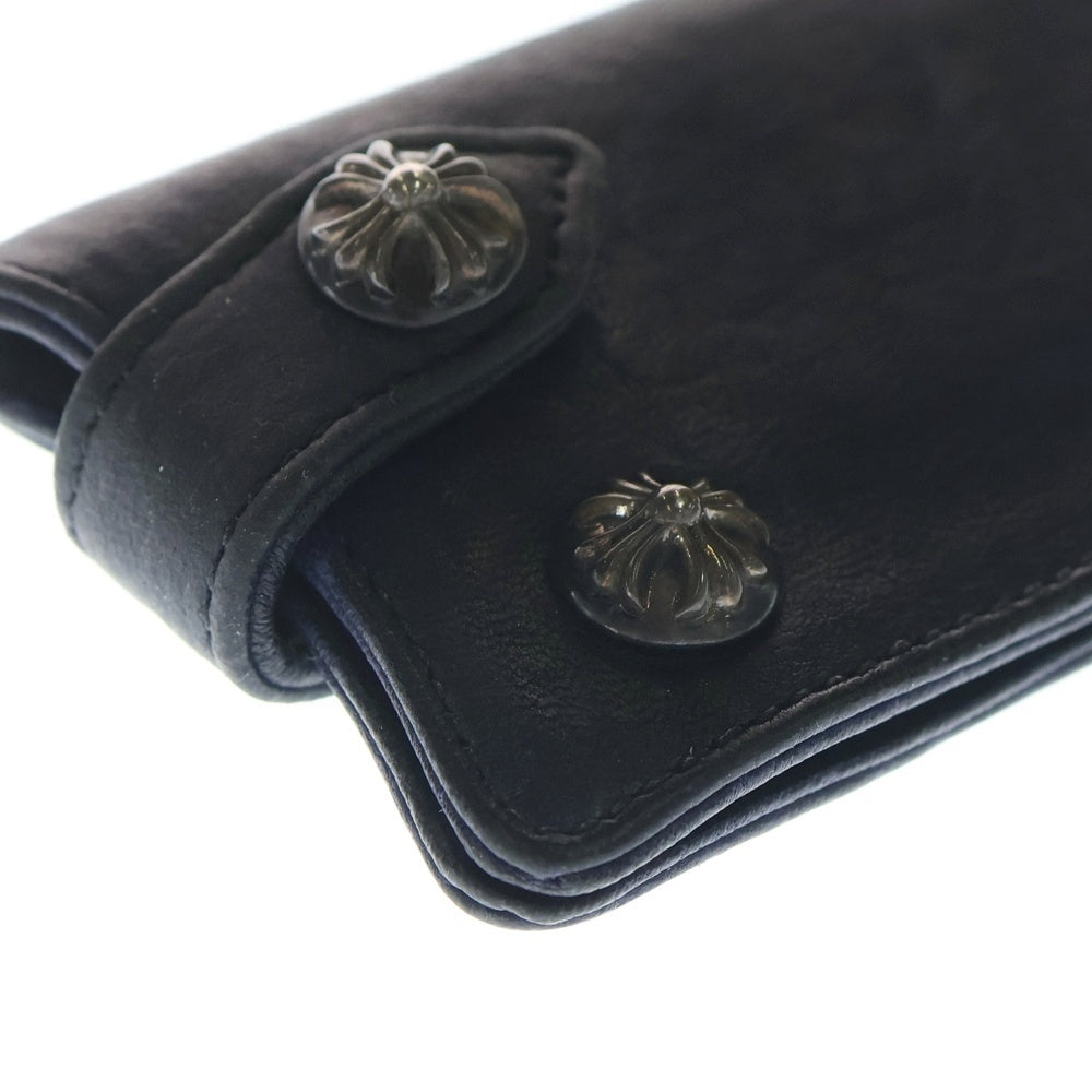 CHROME HEARTS(クロムハーツ) KEY CASE キーケース クロスボールボタン レザーキーケース ブラック