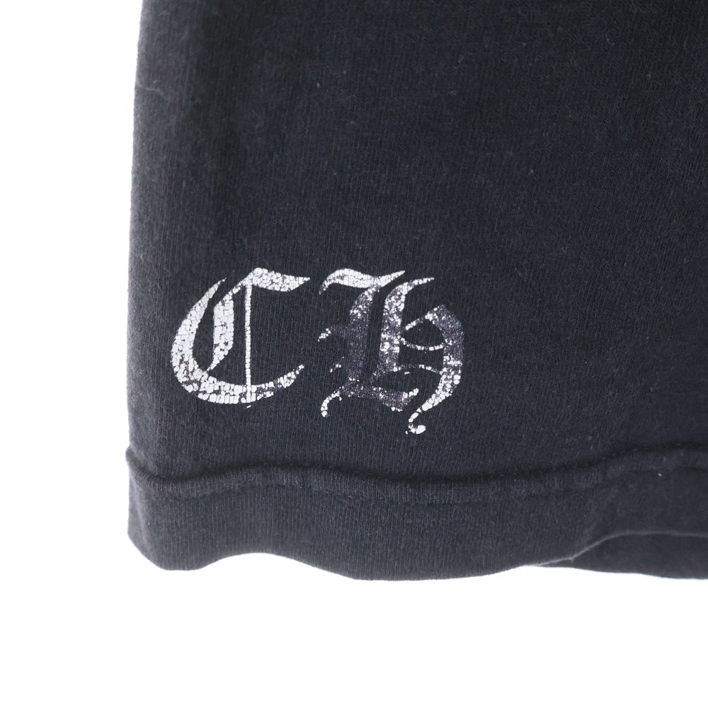 CHROME HEARTS(クロムハーツ) OLD AMERICAN FLAG TEE オールド アメリカンフラッグTシャツ 星条旗 ホースシュープリント 半袖カットソー ブラック