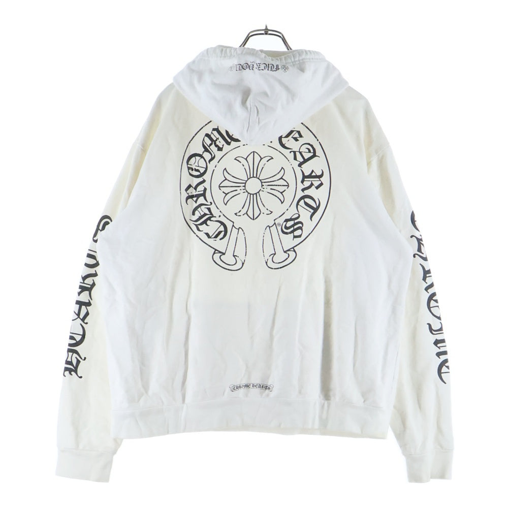 CHROME HEARTS(クロムハーツ) SWTSHRT PLVR CHプラス総柄プルオーバーパーカー ホワイト