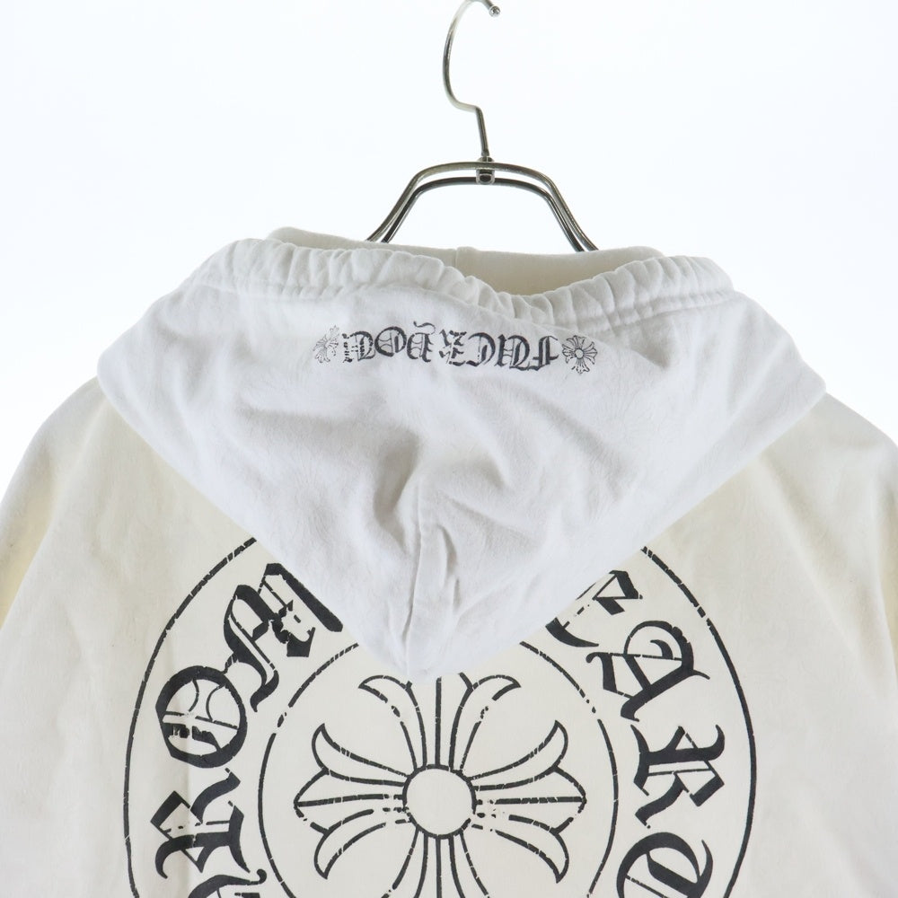 CHROME HEARTS(クロムハーツ) SWTSHRT PLVR CHプラス総柄プルオーバーパーカー ホワイト