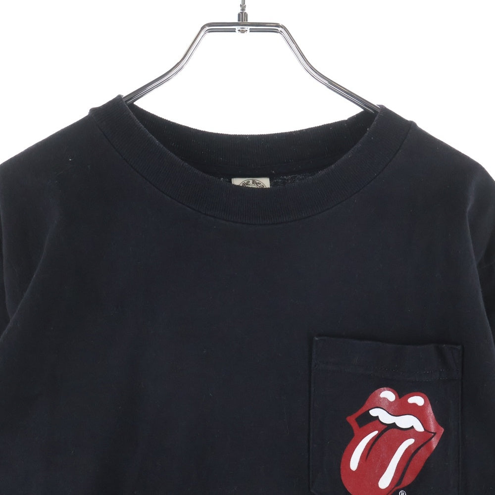 CHROME HEARTS(クロムハーツ) OLD ローリングストーンズ リップアンドタン バックホースシュー 袖フローラル 長袖Tシャツ ブラック