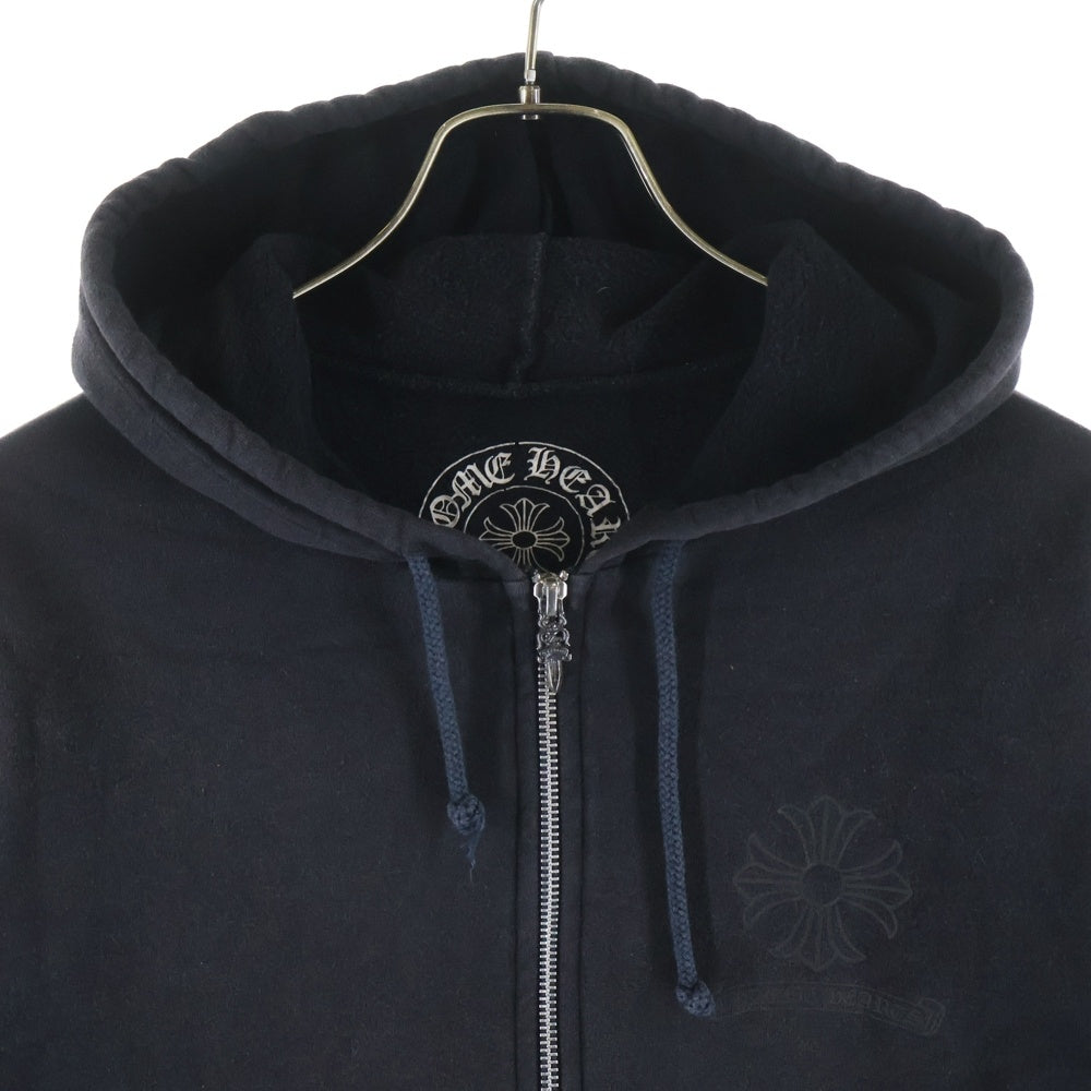 CHROME HEARTS(クロムハーツ) OLD CH PLS ZIP HOODIE CHプラス ジップアップ フーディー パーカー ブラック