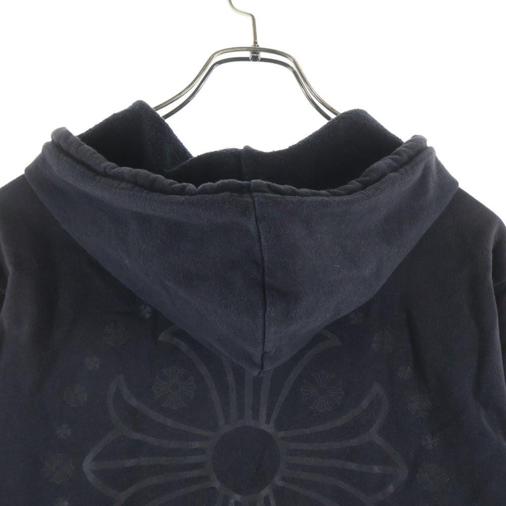 CHROME HEARTS(クロムハーツ) OLD CH PLS ZIP HOODIE CHプラス ジップアップ フーディー パーカー ブラック