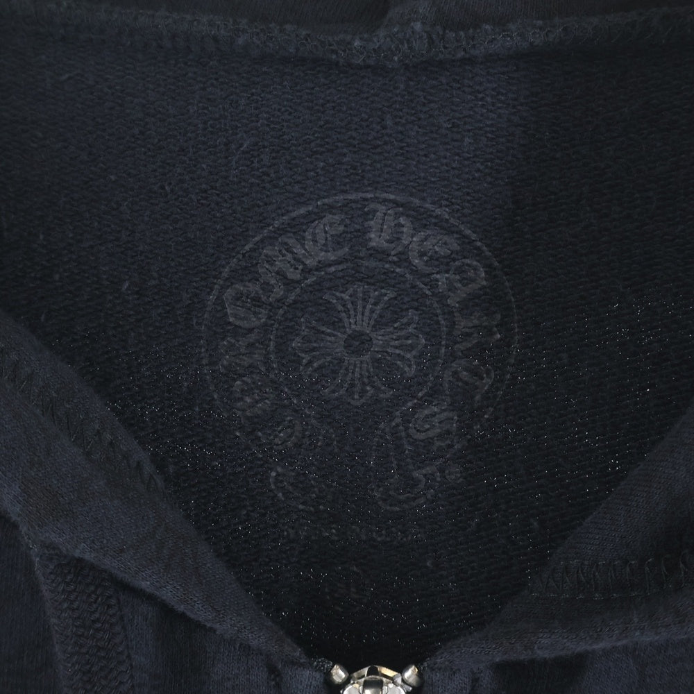 CHROME HEARTS(クロムハーツ) SWTSHRT HD ZIP CHプラス総柄 バックCHプラスプリント ジップパーカー ブラック