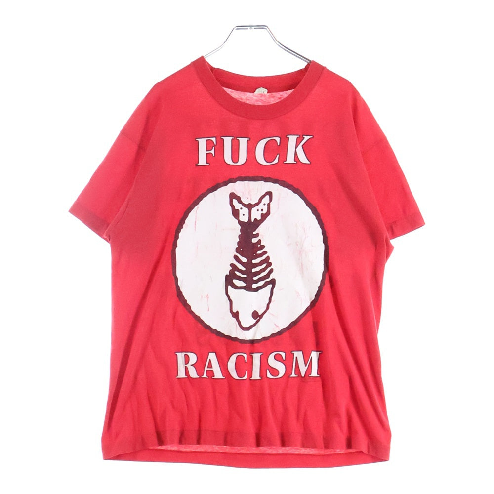 VINTAGE(ヴィンテージ) 90's FISHBONE FUCK RACISM フィッシュボーン フロントプリント 半袖Tシャツ レッド
