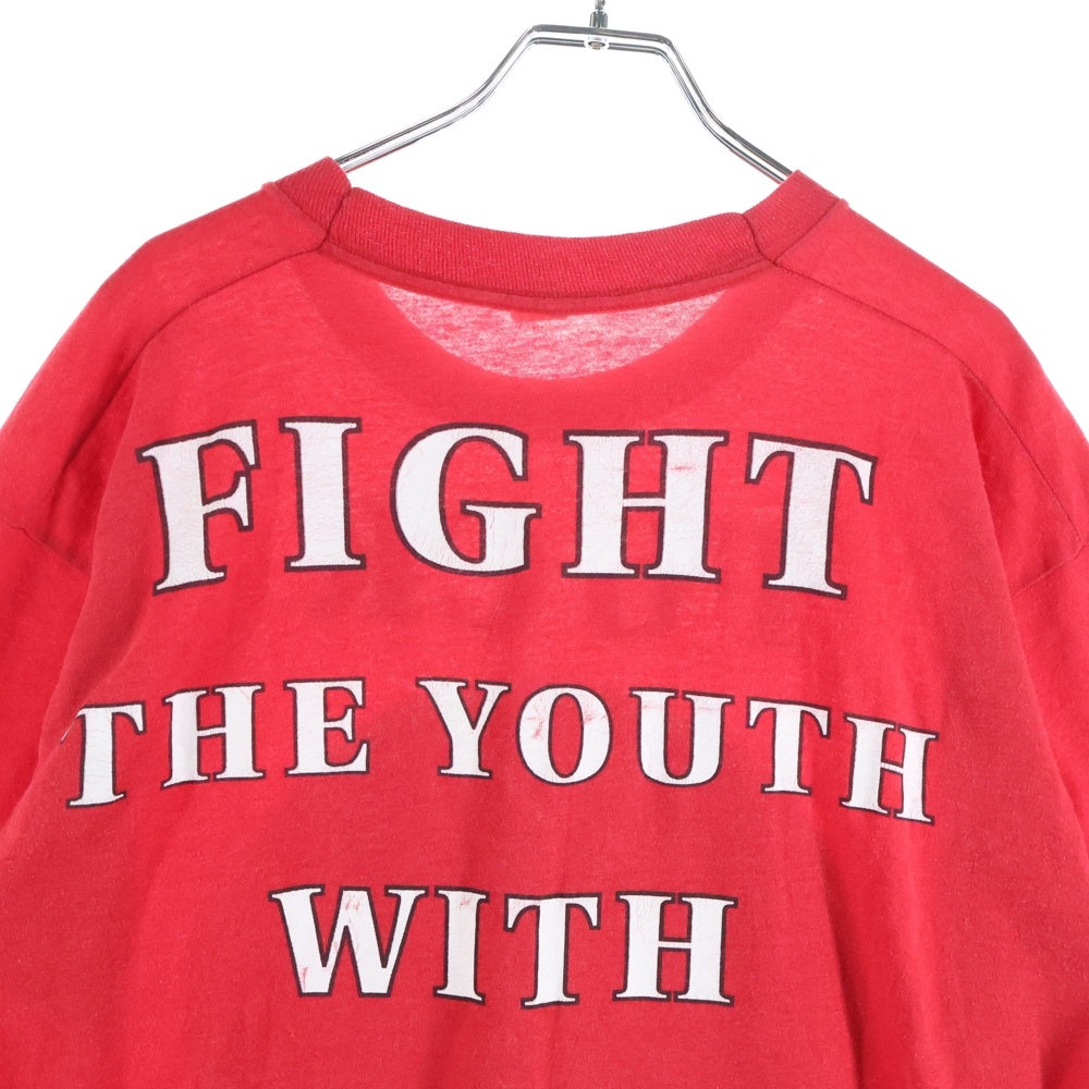 VINTAGE(ヴィンテージ) 90's FISHBONE FUCK RACISM フィッシュボーン フロントプリント 半袖Tシャツ レッド