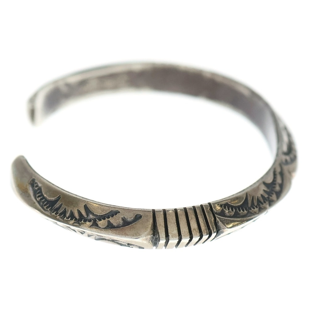 INDIAN JEWELRY(インディアンジュエリー) ナバホ族 Geneva & Kevin Ramone作 インレイバングル シルバー