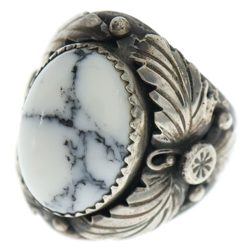 INDIAN JEWELRY(インディアンジュエリー) ホワイトバッファロー リング シルバー