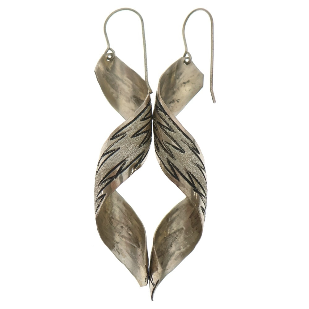 INDIAN JEWELRY(インディアンジュエリー) インレイスパイラルピアス シルバー レディース