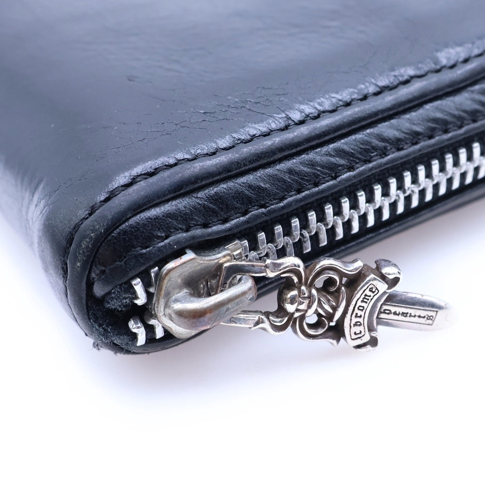 CHROME HEARTS(クロムハーツ) REC F ZIP フィリグリー装飾ラウンドジップ財布 ウォレット ブラック