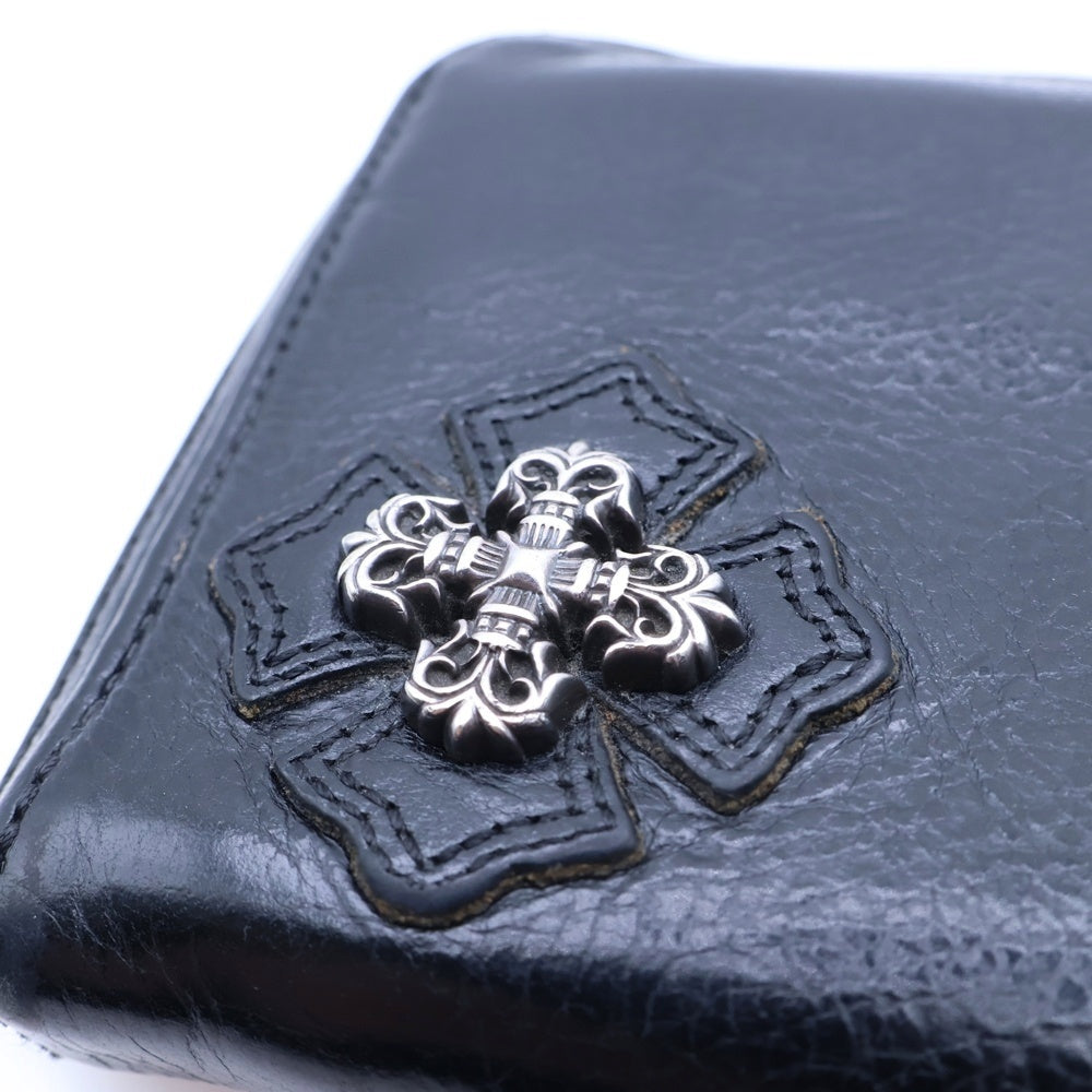 CHROME HEARTS(クロムハーツ) REC F ZIP フィリグリー装飾ラウンドジップ財布 ウォレット ブラック