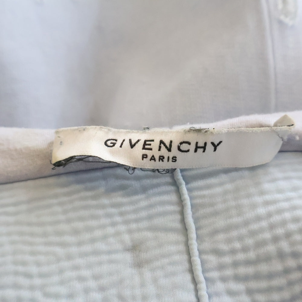GIVENCHY(ジバンシィ) フロントロゴ デストロイ パーカー ブルー BM703A3Y0S