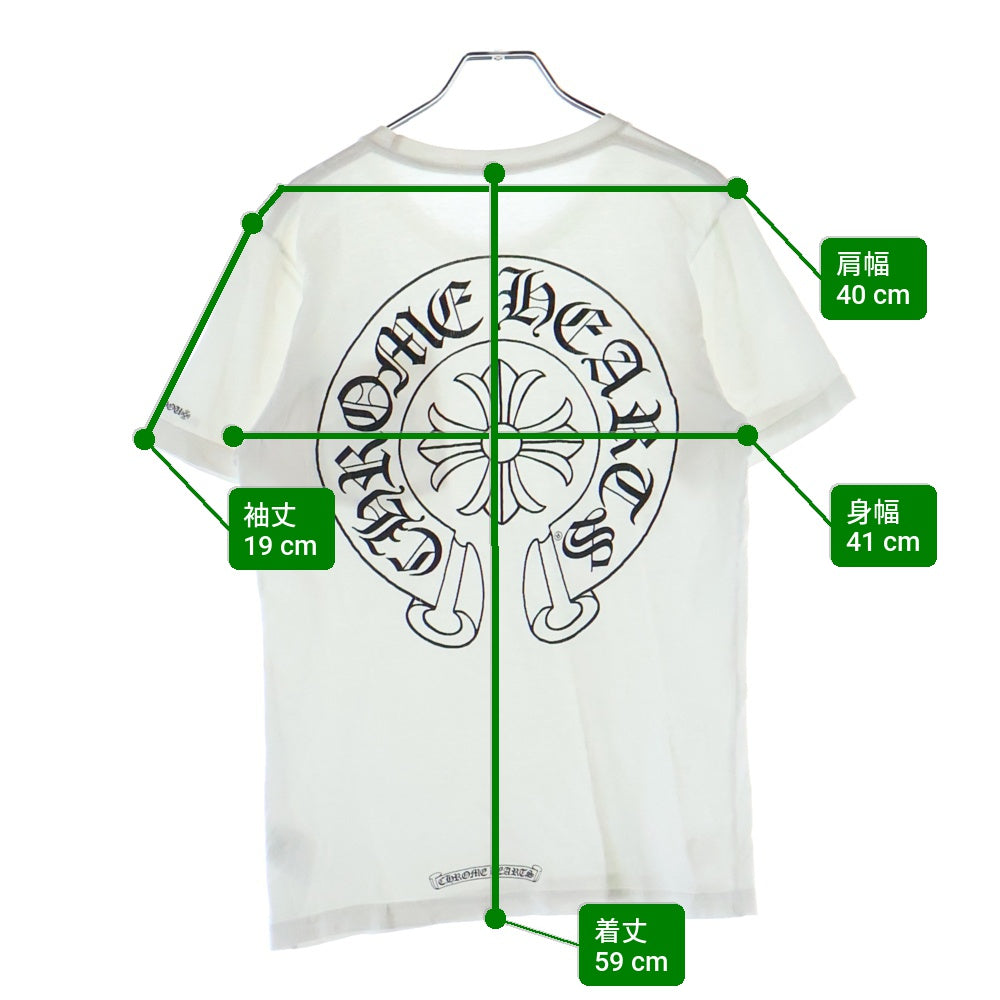 CHROME HEARTS(クロムハーツ) HORSESHOE S/S TEE ホースシュープリント 半袖Tシャツ カットソー ホワイト