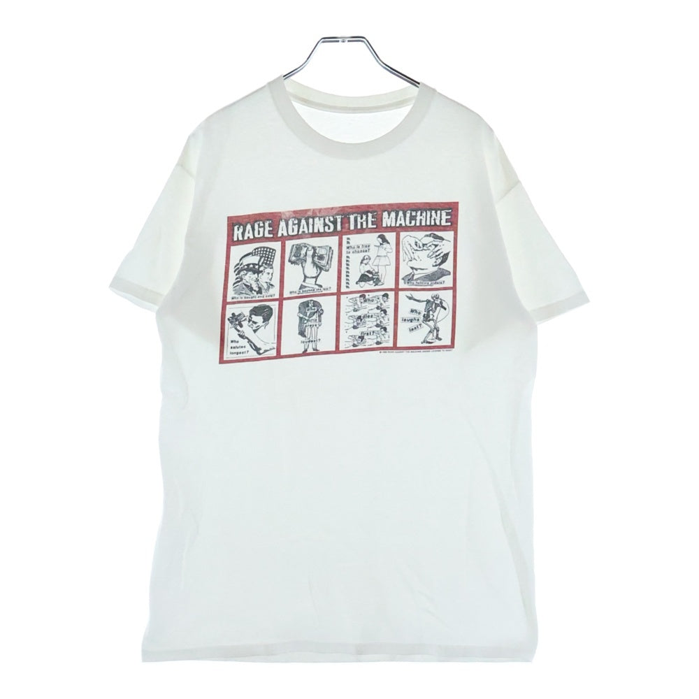 VINTAGE(ヴィンテージ) RAGE AGAINST THE MACHINE 1999 BURBARA KRUGER MULTI ART WHITE レイジアゲインストザマシーン フロントプリント 半袖Tシャツ ホワイト