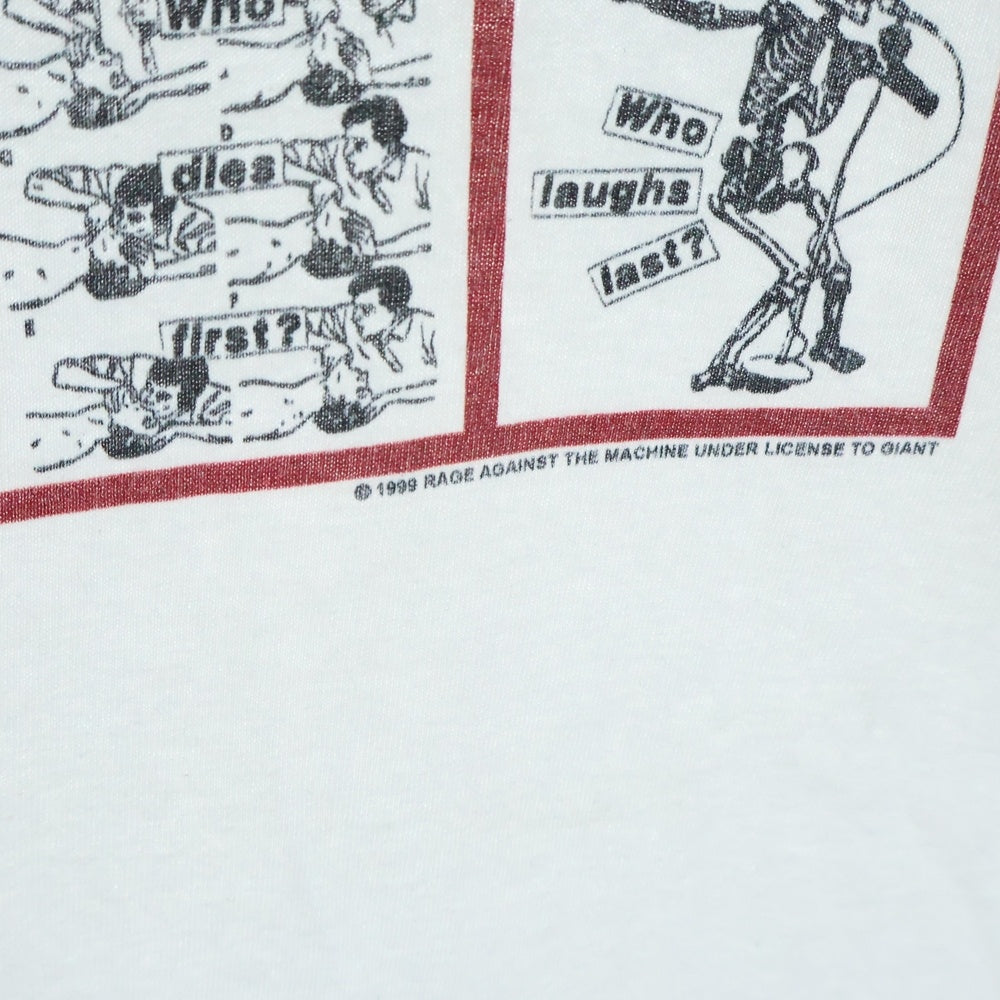 VINTAGE(ヴィンテージ) RAGE AGAINST THE MACHINE 1999 BURBARA KRUGER MULTI ART WHITE レイジアゲインストザマシーン フロントプリント 半袖Tシャツ ホワイト