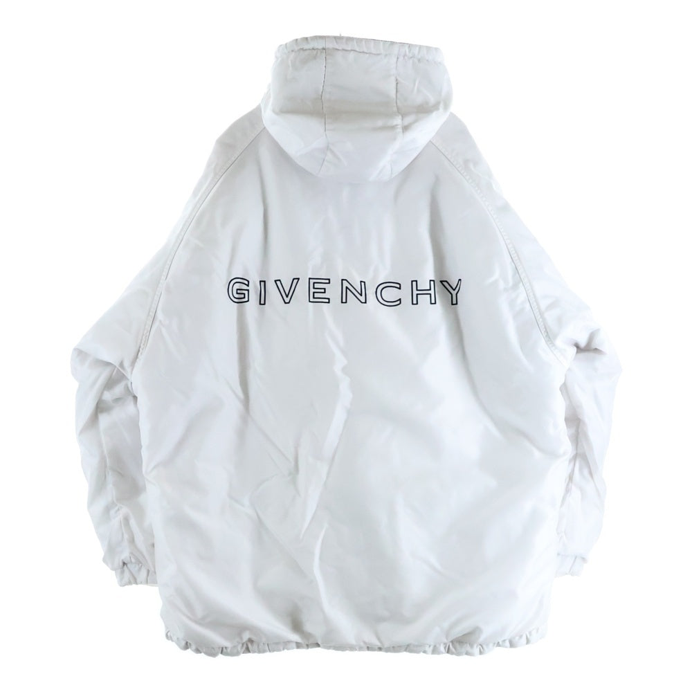 GIVENCHY(ジバンシィ) フロントロゴ刺繍 リバーシブル パデッドジャケット ブラック/ホワイト