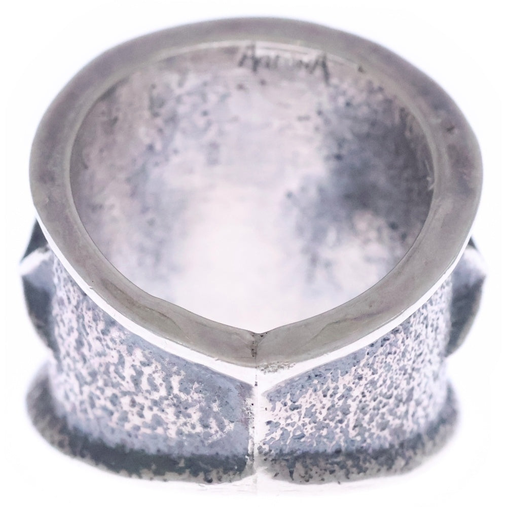 INDIAN JEWELRY(インディアンジュエリー) ナバホ族 Aaron Anderson作 トゥファキャストリング シルバー