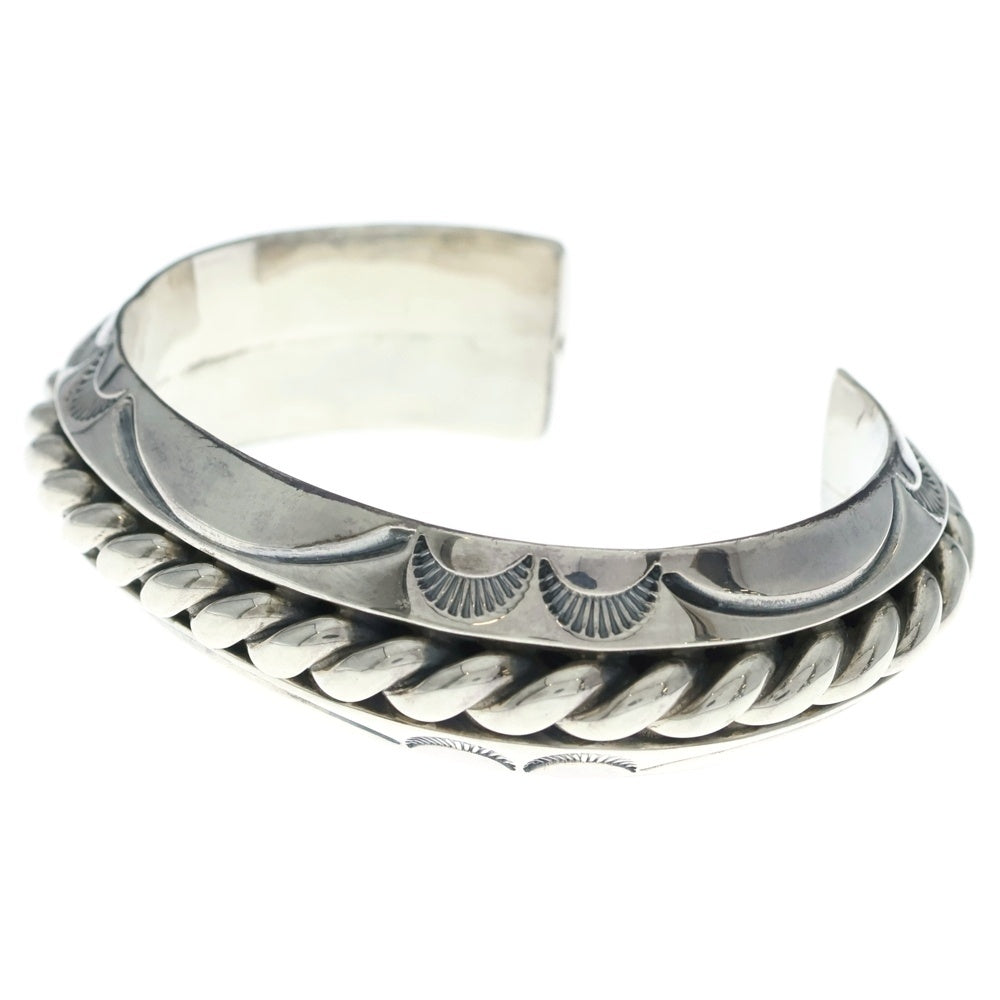 INDIAN JEWELRY(インディアンジュエリー) ナバホ族 Albert Lee作 インレイバングル シルバー