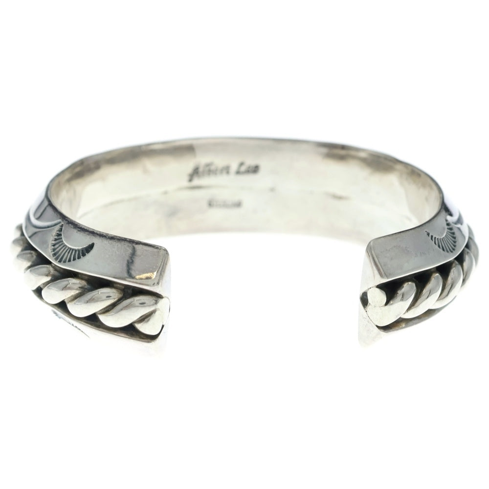 INDIAN JEWELRY(インディアンジュエリー) ナバホ族 Albert Lee作 インレイバングル シルバー