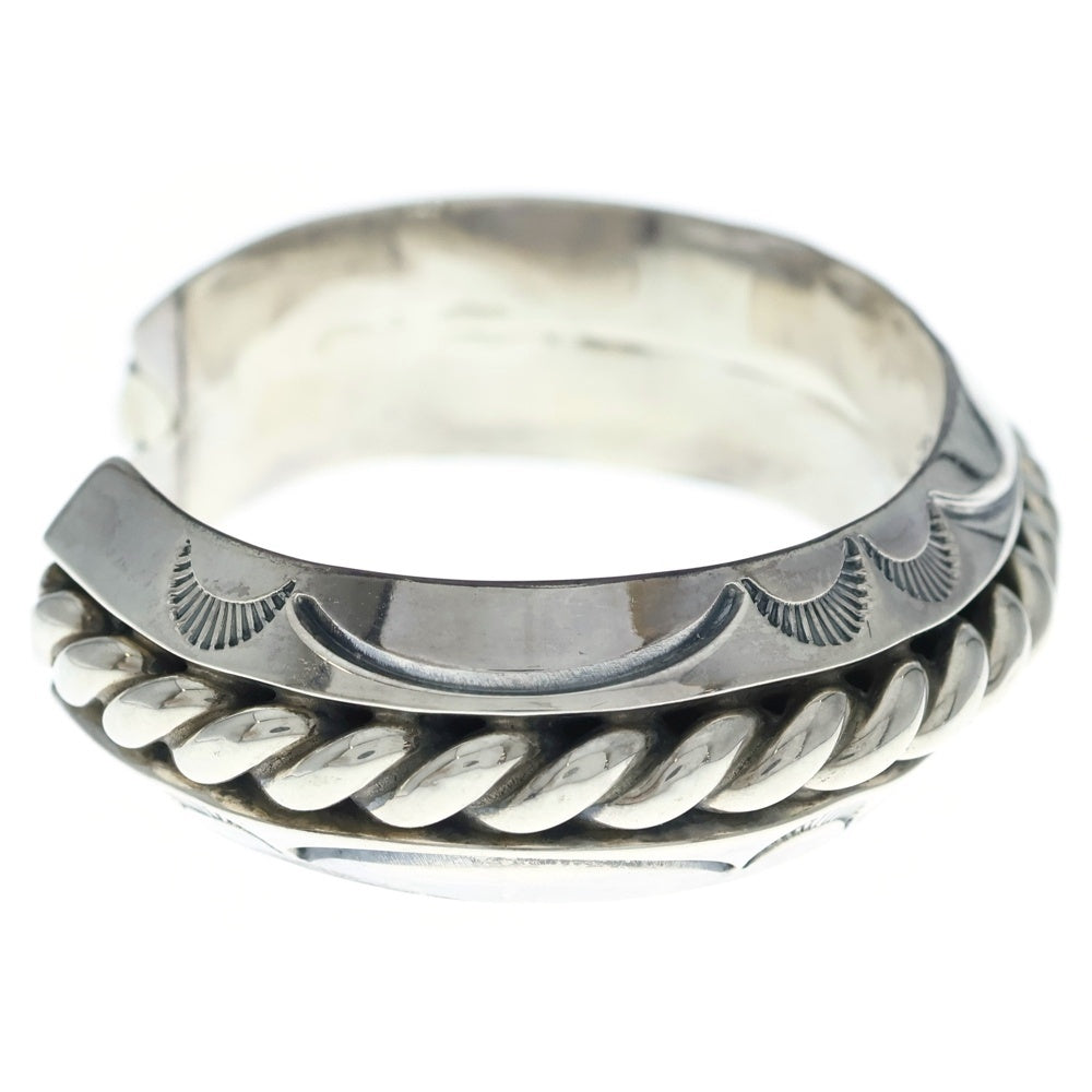 INDIAN JEWELRY(インディアンジュエリー) ナバホ族 Albert Lee作 インレイバングル シルバー