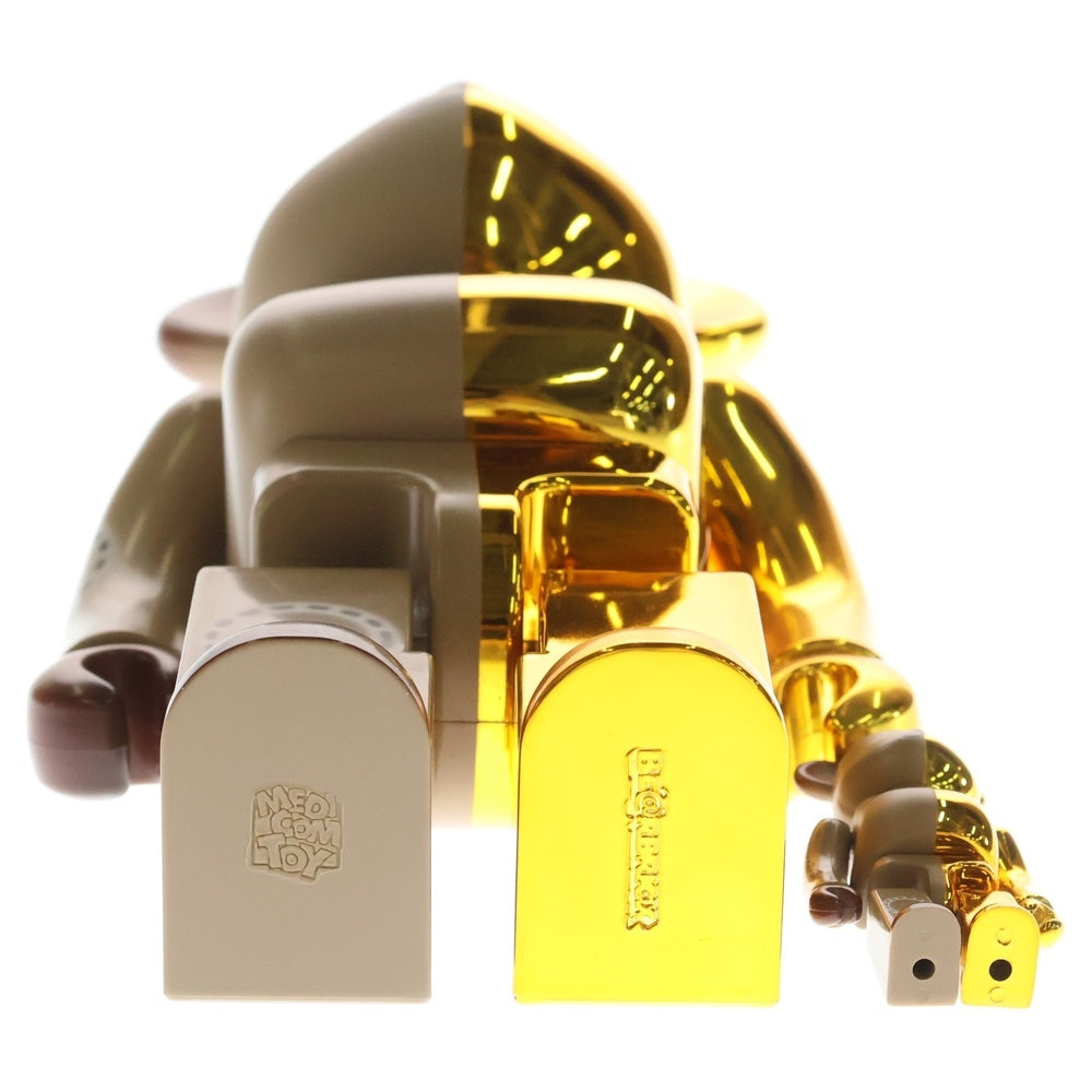 MEDICOM TOY(メディコムトイ) BE@RBRICK × MIHARAYASUHIRO 100% & 400% ベアブリック フィギュア 人形 ゴールド/ブラウン